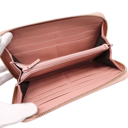GUCCI グッチ 長財布 マイクロシマ ピンク 449391 シマレザー レディース 【中古】