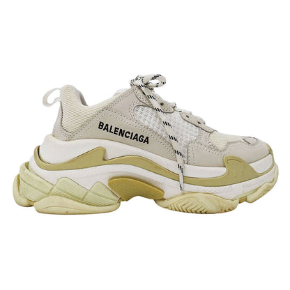 BALENCIAGA バレンシアガ トリプルS スニーカー ホワイト ベージュ 524036 ナイロン レディース 【中古】