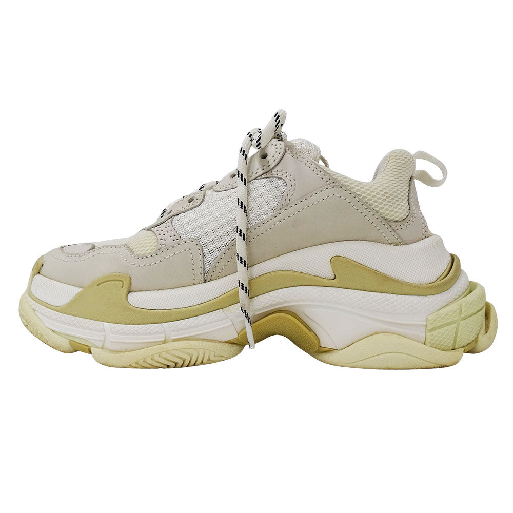 BALENCIAGA バレンシアガ トリプルS スニーカー ホワイト ベージュ 524036 ナイロン レディース 【中古】