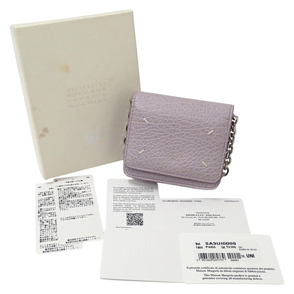 Maison Margiela メゾン マルジェラ コインケース 4ステッチ ライトパープル SA3UI0009 レザー レディース 【中古】