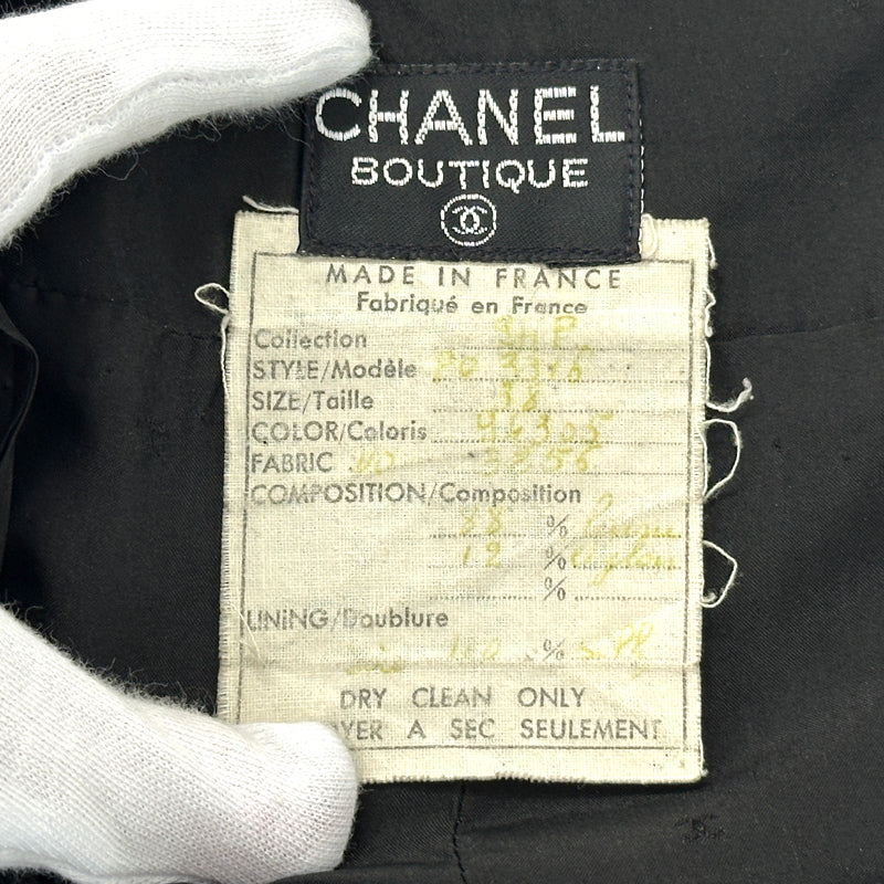 CHANEL シャネル ミニスカート ブラック ツイード レディース 【中古】