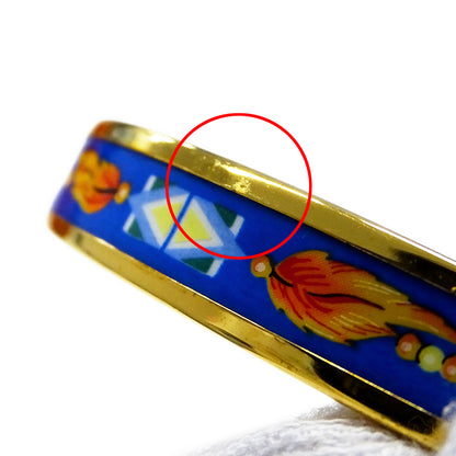 HERMES エルメス エマイユ PM バングル ブルー ゴールド レディース メンズ 【中古】