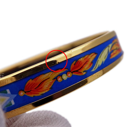 HERMES エルメス エマイユ PM バングル ブルー ゴールド レディース メンズ 【中古】