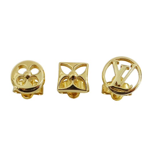 LOUIS VUITTON ルイ・ヴィトン ピアス･クレイジー イン ロック ピアス モノグラム GP ゴールド レディース M00395 【中古】