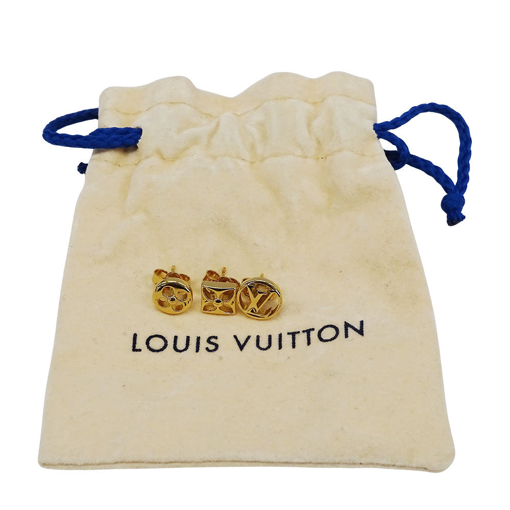 LOUIS VUITTON ルイ・ヴィトン ピアス･クレイジー イン ロック ピアス モノグラム GP ゴールド レディース M00395 【中古】