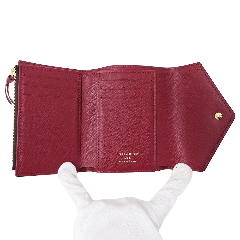 LOUIS VUITTON ルイ・ヴィトン ポルトフォイユ ヴィクトリーヌ 三つ折り財布 モノグラム フューシャ M41938 モノグラムキャンバス レディース 【中古】