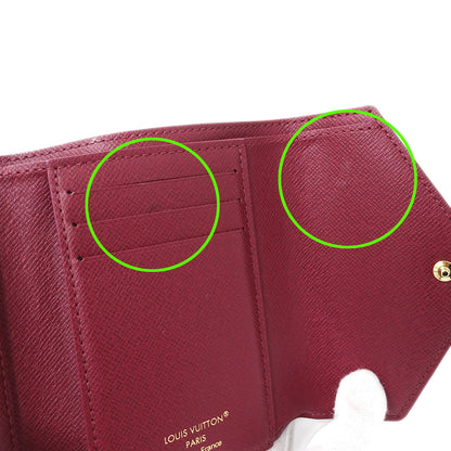 LOUIS VUITTON ルイ・ヴィトン ポルトフォイユ ヴィクトリーヌ 三つ折り財布 モノグラム フューシャ M41938 モノグラムキャンバス レディース 【中古】