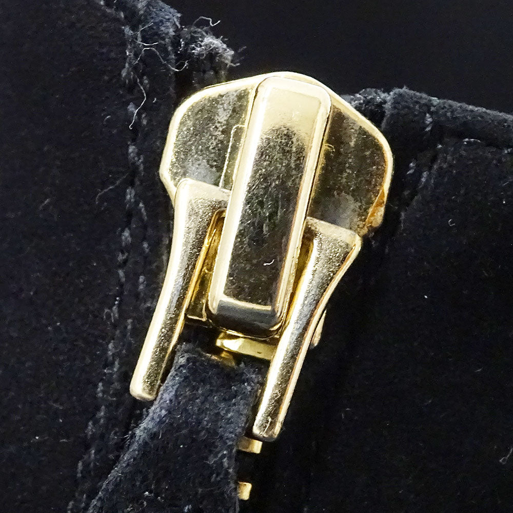 LOUIS VUITTON ルイ・ヴィトン ブーツ ブラック ゴールド金具 スエード レディース 【中古】
