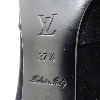 LOUIS VUITTON ルイ・ヴィトン ブーツ ブラック ゴールド金具 スエード レディース 【中古】