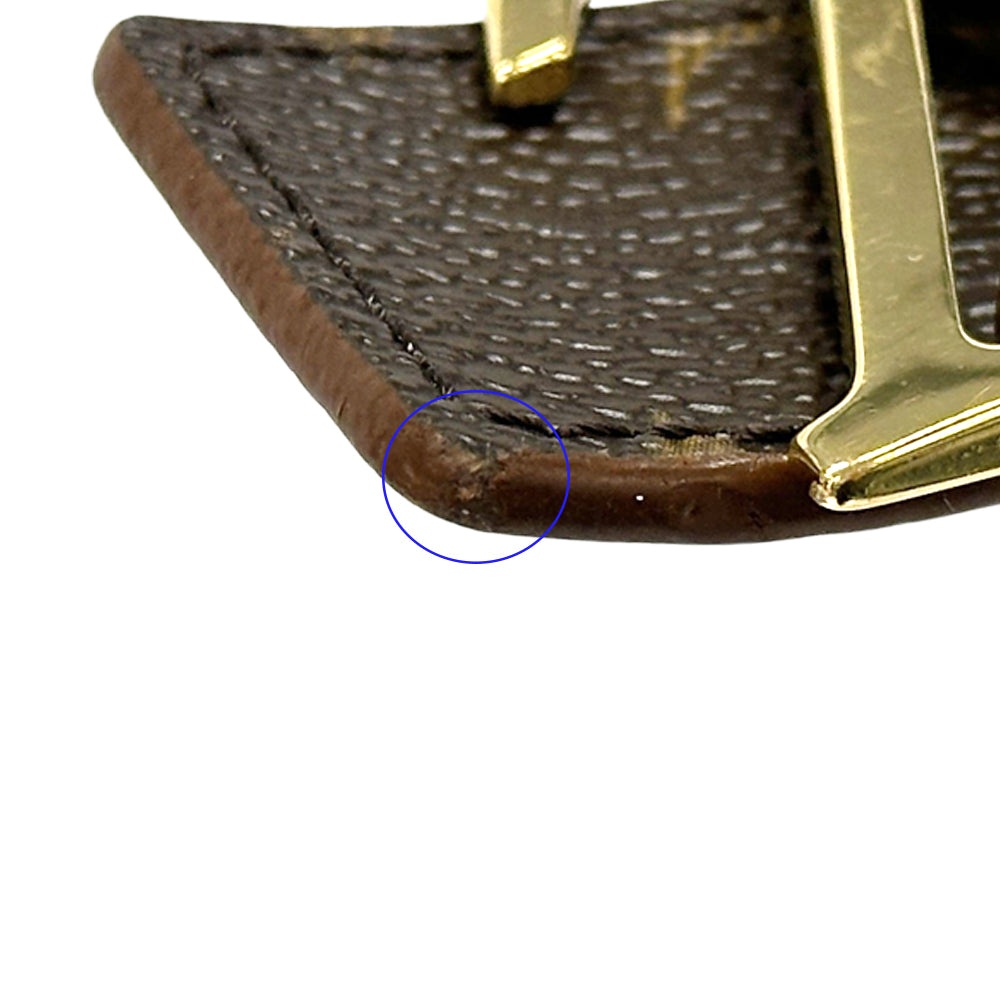 LOUIS VUITTON ルイ・ヴィトン サンチュール・LVイニシャル ベルト モノグラム ブラウン グレージュ M0140 モノグラムキャンバス レディース 【中古】