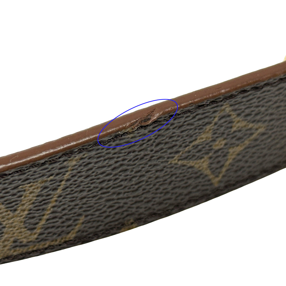 LOUIS VUITTON ルイ・ヴィトン サンチュール・LVイニシャル ベルト モノグラム ブラウン グレージュ M0140 モノグラムキャンバス レディース 【中古】