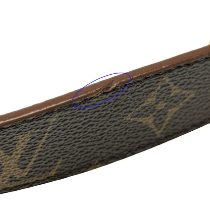 LOUIS VUITTON ルイ・ヴィトン サンチュール・LVイニシャル ベルト モノグラム ブラウン グレージュ M0140 モノグラムキャンバス レディース 【中古】