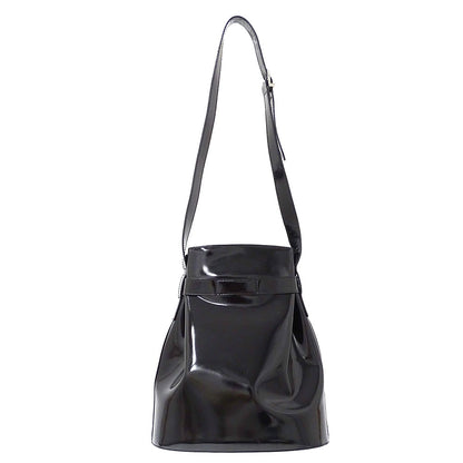 Ferragamo フェラガモ ショルダーバッグ ダブルガンチーニ ブラック レザー レディース 【中古】