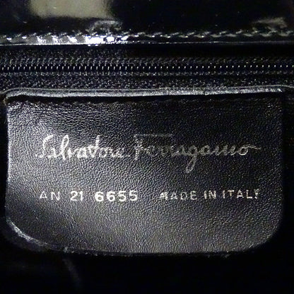 Ferragamo フェラガモ ショルダーバッグ ダブルガンチーニ ブラック レザー レディース 【中古】