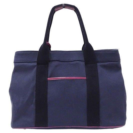 LOEWE ロエベ 2wayバッグ ネイビー キャンバス レディース 【中古】