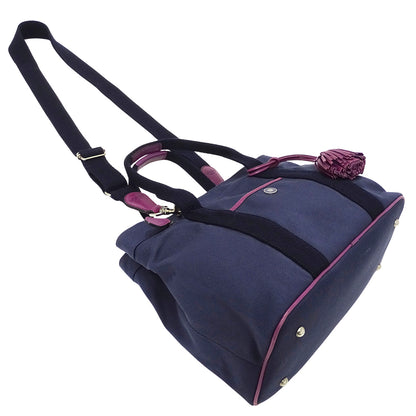 LOEWE ロエベ 2wayバッグ ネイビー キャンバス レディース 【中古】