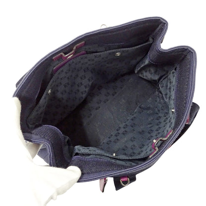 LOEWE ロエベ 2wayバッグ ネイビー キャンバス レディース 【中古】