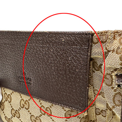 GUCCI グッチ ボディ・ウエストバッグ ベージュ ブラウン 28566 GGキャンバス メンズ 【中古】