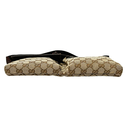 GUCCI グッチ ボディ・ウエストバッグ ベージュ ブラウン 28566 GGキャンバス メンズ 【中古】