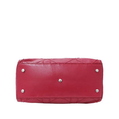 Dior ディオール グランヴィル 2wayバッグ ワインレッド レザー レディース 【中古】