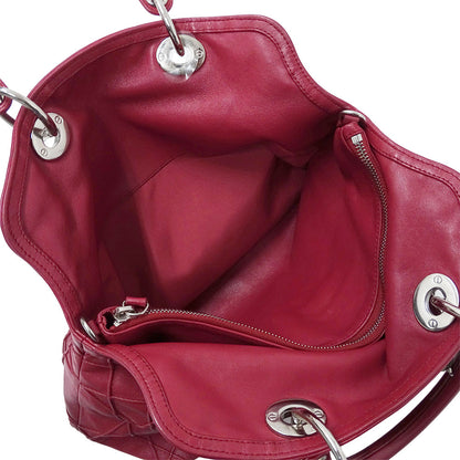 Dior ディオール グランヴィル 2wayバッグ ワインレッド レザー レディース 【中古】
