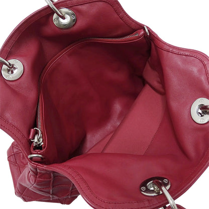 Dior ディオール グランヴィル 2wayバッグ ワインレッド レザー レディース 【中古】