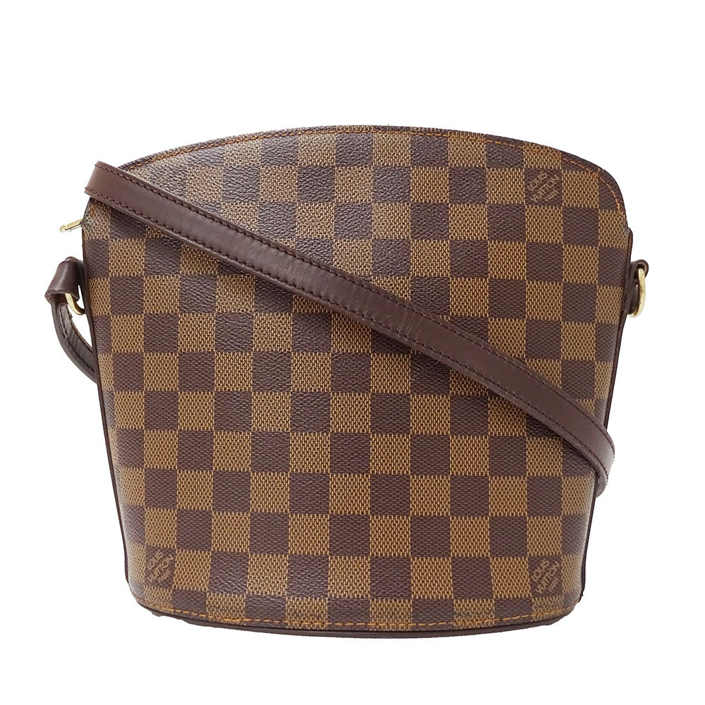 LOUIS VUITTON ルイ・ヴィトン ドルーオ スペシャルオーダー ショルダーバッグ ダミエ エベヌ ブラウン N51290 ダミエキャンバス レディース 【中古】