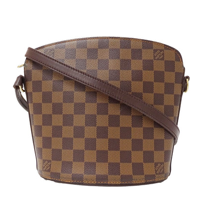 LOUIS VUITTON ルイ・ヴィトン ドルーオ スペシャルオーダー ショルダーバッグ ダミエ エベヌ ブラウン N51290 ダミエキャンバス レディース 【中古】