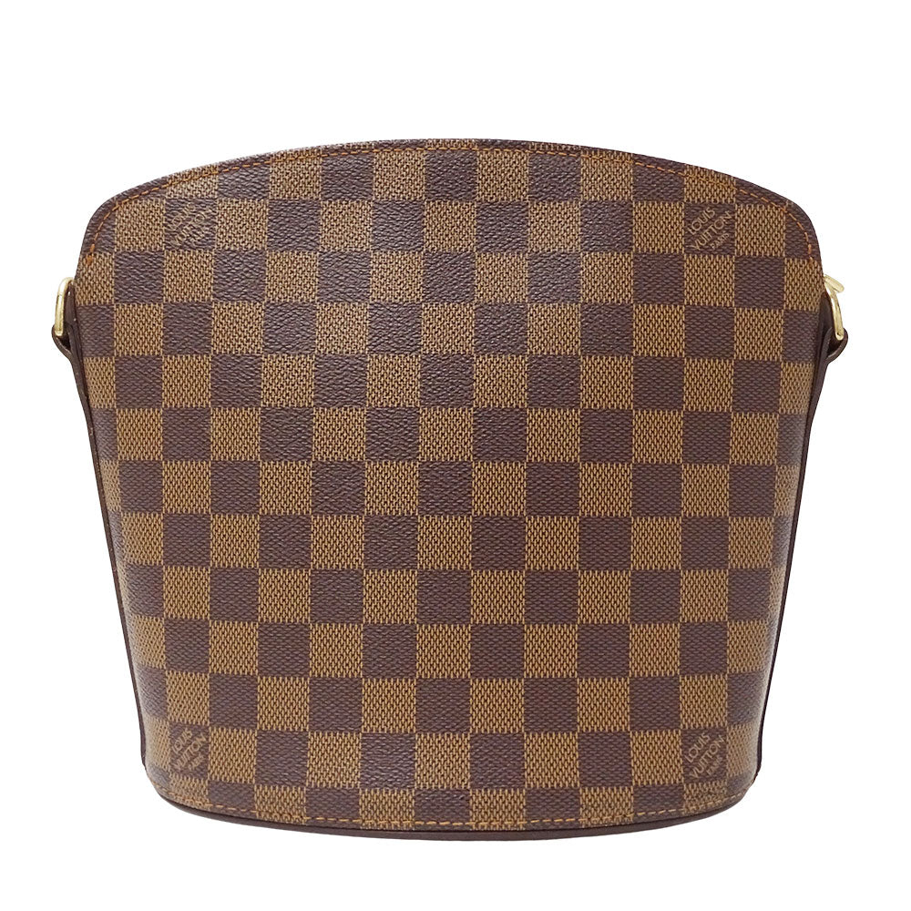 LOUIS VUITTON ルイ・ヴィトン ドルーオ スペシャルオーダー ショルダーバッグ ダミエ エベヌ ブラウン N51290 ダミエキャンバス レディース 【中古】