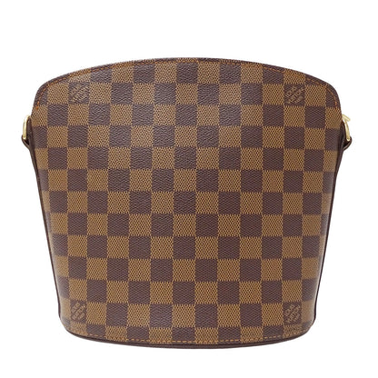 LOUIS VUITTON ルイ・ヴィトン ドルーオ スペシャルオーダー ショルダーバッグ ダミエ エベヌ ブラウン N51290 ダミエキャンバス レディース 【中古】