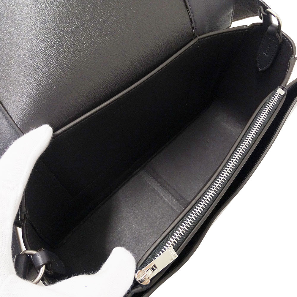 CELINE セリーヌ フレーム ミディアムバッグ ショルダーバッグ ピンク チャコールグレー レザー レディース 【中古】