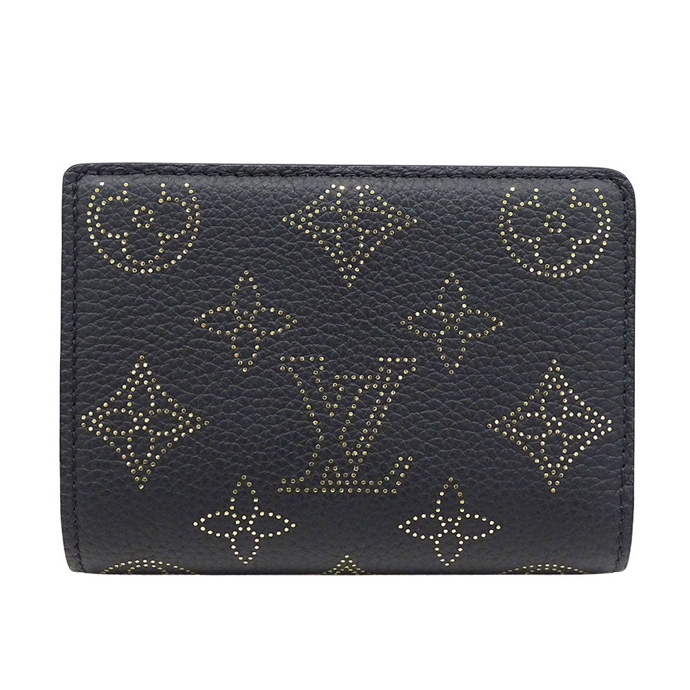LOUIS VUITTON ルイ・ヴィトン ポルトフォイユ・クレア 二つ折り財布 マヒナ ノワール M82743 モノグラムマヒナ レディース 【中古】