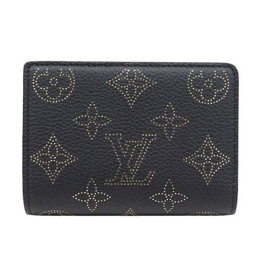 LOUIS VUITTON ルイ・ヴィトン ポルトフォイユ・クレア 二つ折り財布 マヒナ ノワール M82743 モノグラムマヒナ レディース 【中古】