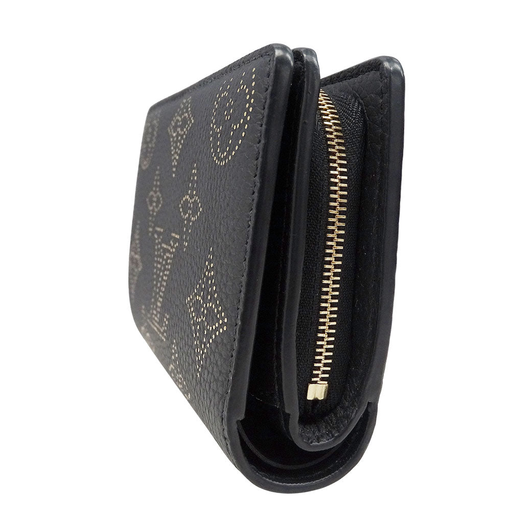 LOUIS VUITTON ルイ・ヴィトン ポルトフォイユ・クレア 二つ折り財布 マヒナ ノワール M82743 モノグラムマヒナ レディース 【中古】