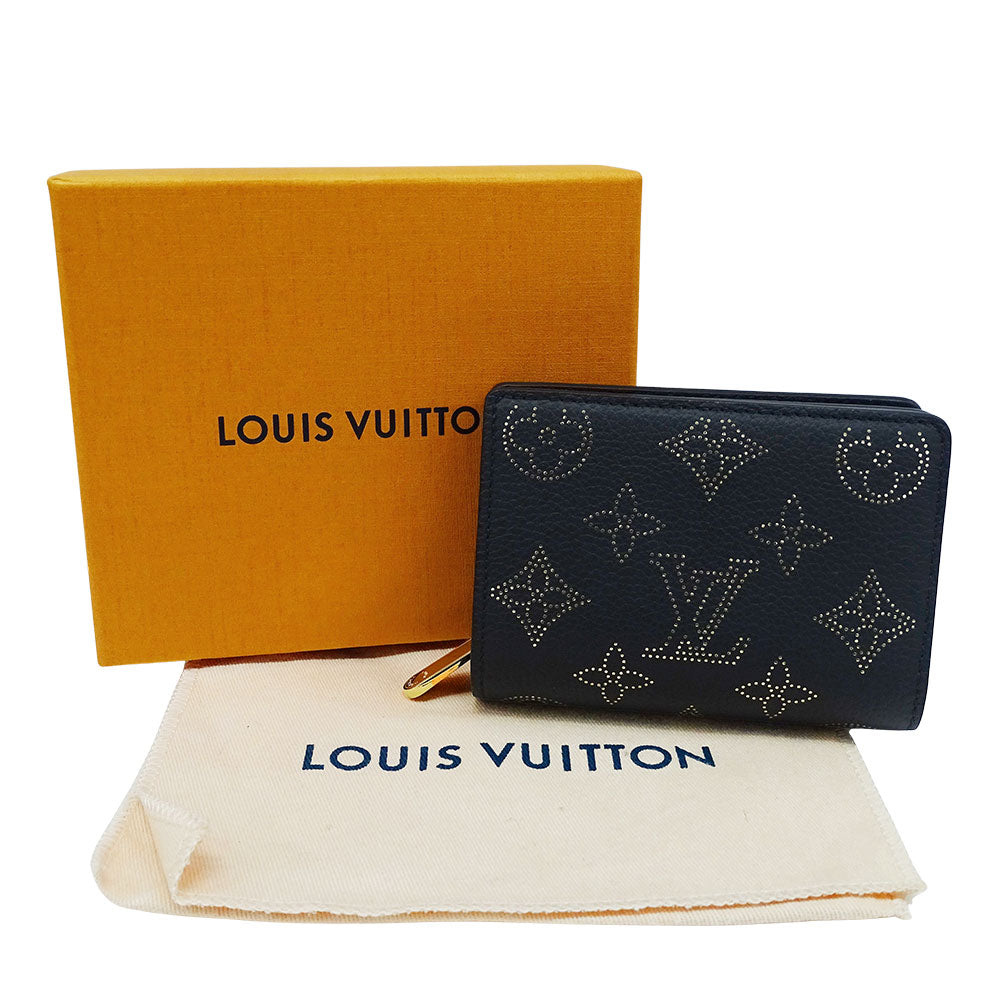 LOUIS VUITTON ルイ・ヴィトン ポルトフォイユ・クレア 二つ折り財布 マヒナ ノワール M82743 モノグラムマヒナ レディース 【中古】
