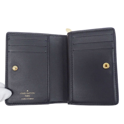 LOUIS VUITTON ルイ・ヴィトン ポルトフォイユ・クレア 二つ折り財布 マヒナ ノワール M82743 モノグラムマヒナ レディース 【中古】