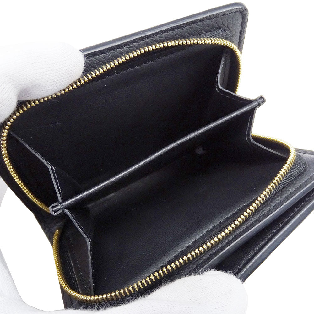 LOUIS VUITTON ルイ・ヴィトン ポルトフォイユ・クレア 二つ折り財布 マヒナ ノワール M82743 モノグラムマヒナ レディース 【中古】