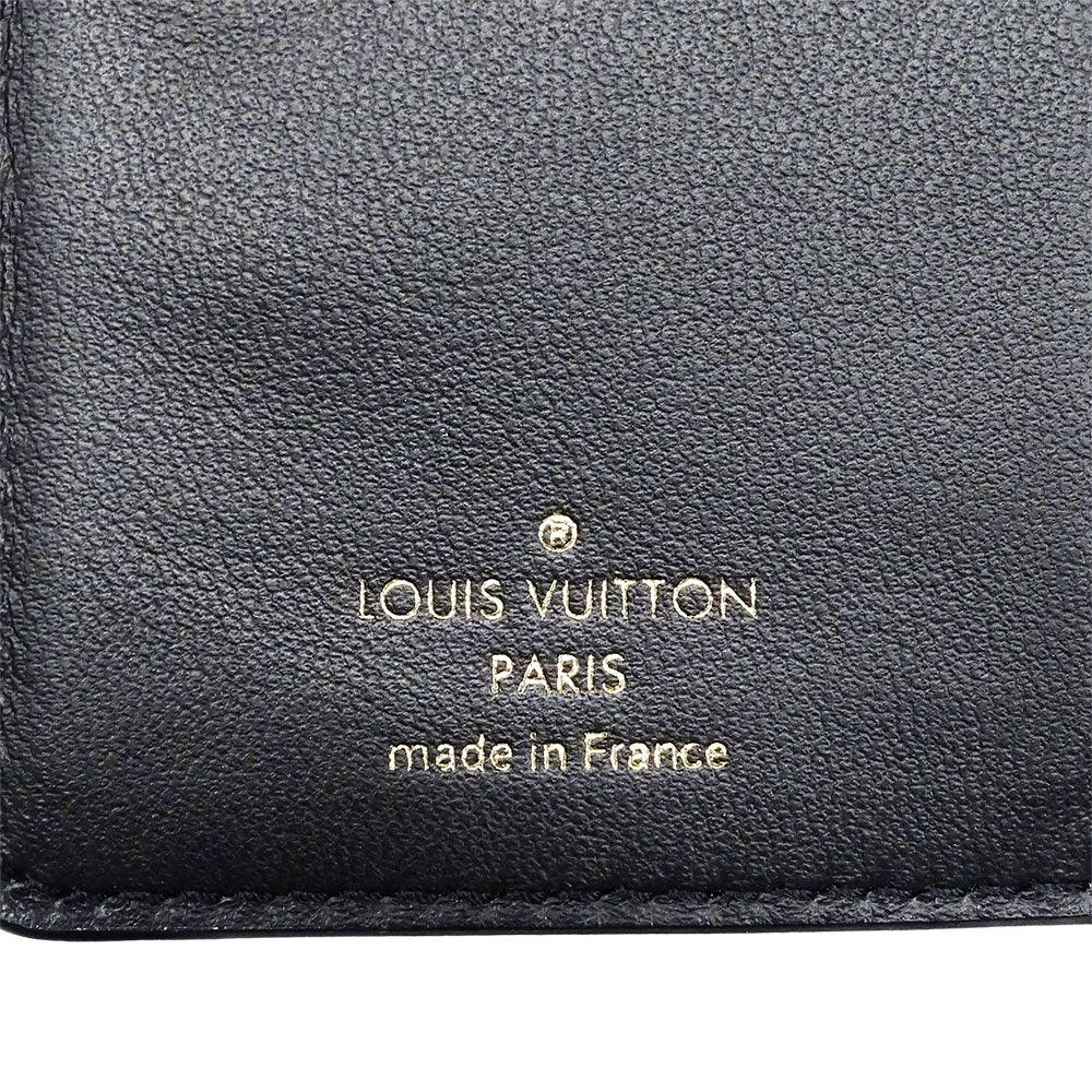 LOUIS VUITTON ルイ・ヴィトン ポルトフォイユ・クレア 二つ折り財布 マヒナ ノワール M82743 モノグラムマヒナ レディース 【中古】