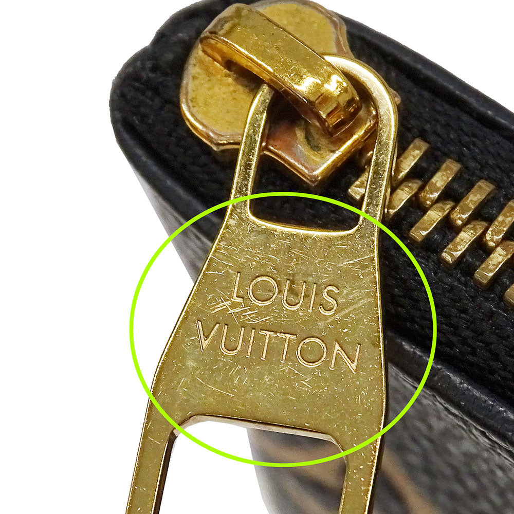 LOUIS VUITTON ルイ・ヴィトン カードキーケース ポシェット･クレ コインケース アンプラント ブラック ベージュ M80885 モノグラムアンプラント レディース 【中古】