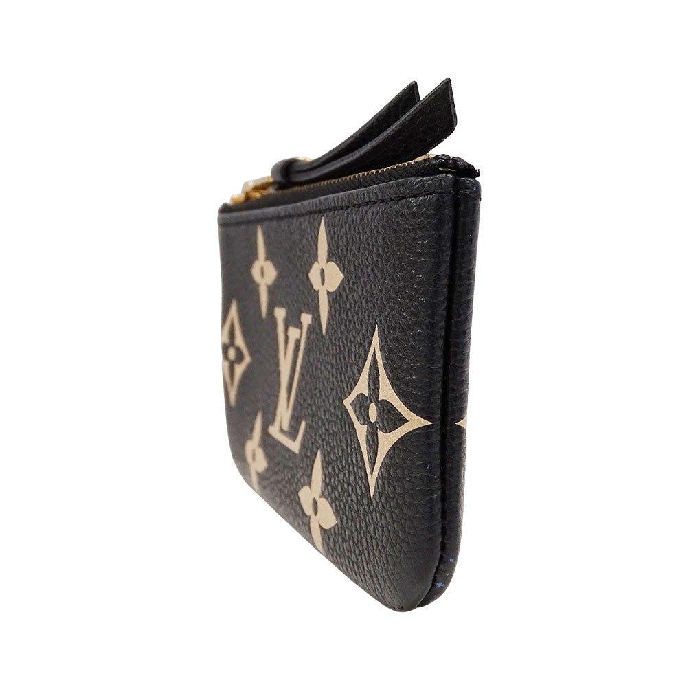 LOUIS VUITTON ルイ・ヴィトン カードキーケース ポシェット･クレ コインケース アンプラント ブラック ベージュ M80885 モノグラムアンプラント レディース 【中古】