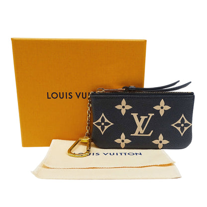 LOUIS VUITTON ルイ・ヴィトン カードキーケース ポシェット･クレ コインケース アンプラント ブラック ベージュ M80885 モノグラムアンプラント レディース 【中古】
