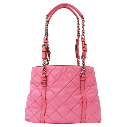 PRADA プラダ トートバッグ ピンク ナイロン レディース 【中古】