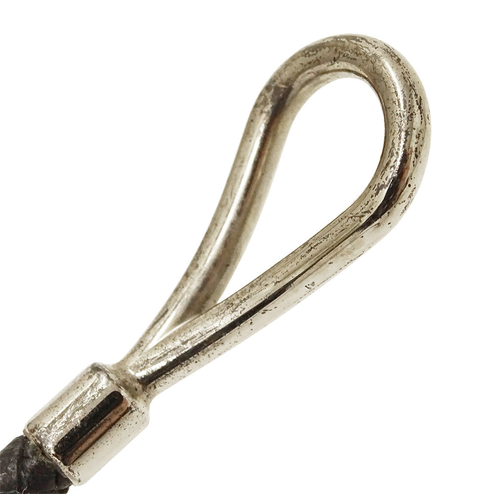 HERMES エルメス ジャンボ チョーカー レザー ブラック シルバー金具 レディース 【中古】