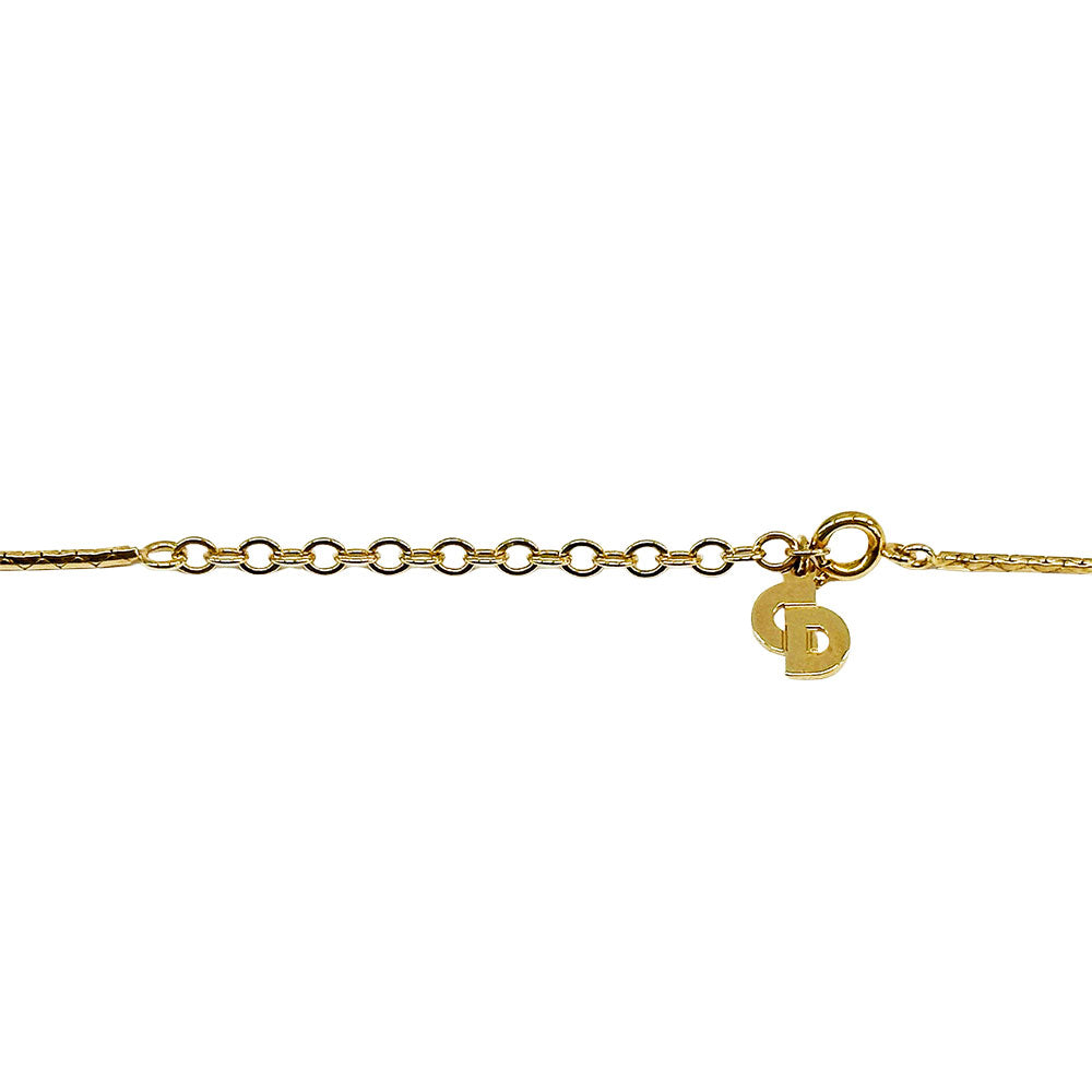 Dior ディオール ネックレス ラインストーン ゴールド レディース 【中古】
