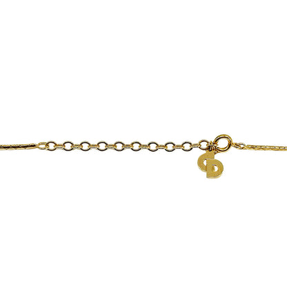 Dior ディオール ネックレス ラインストーン ゴールド レディース 【中古】