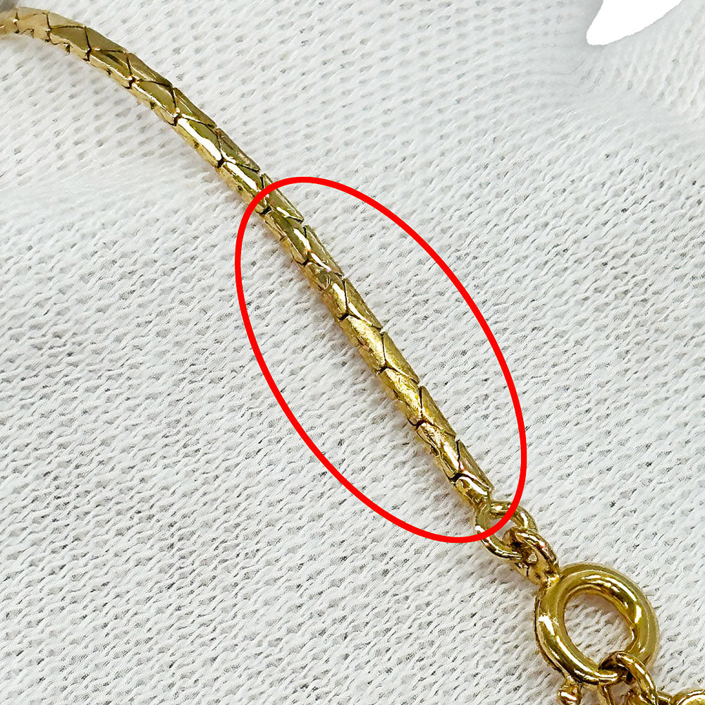 Dior ディオール ネックレス ラインストーン ゴールド レディース 【中古】
