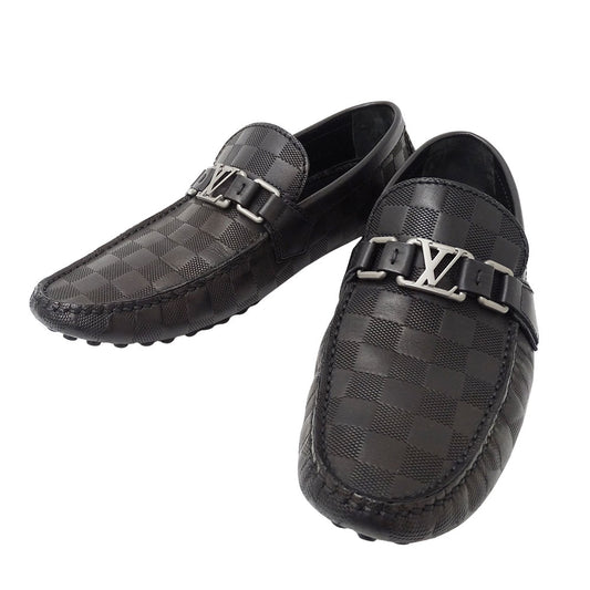 LOUIS VUITTON ルイ・ヴィトン ホッケンハイム・ラインローファー ローファー ダミエ アンフィニ ブラック 1A4OIJ メンズ 【中古】