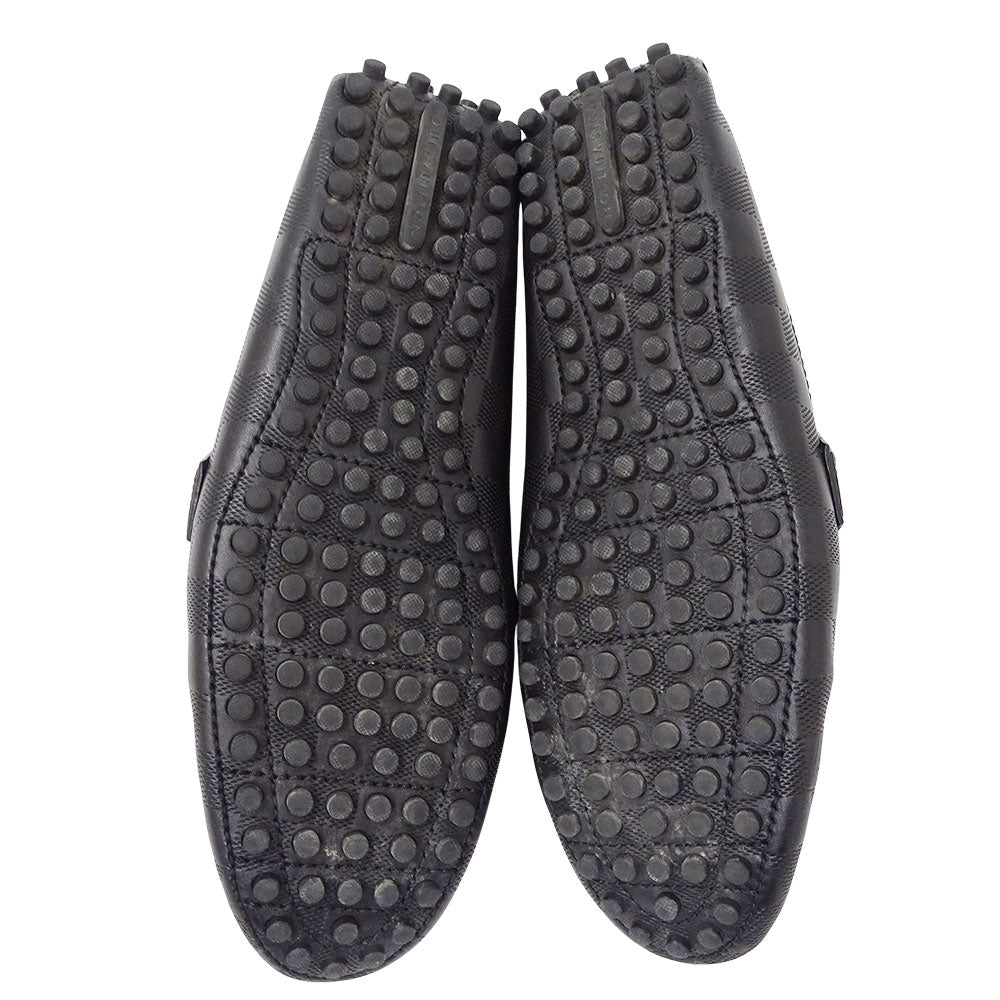 LOUIS VUITTON ルイ・ヴィトン ホッケンハイム・ラインローファー ローファー ダミエ アンフィニ ブラック 1A4OIJ メンズ 【中古】