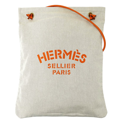 HERMES エルメス アリーヌ GM ショルダーバッグ ナチュラル オレンジ トワルシェブロン レディース 【中古】