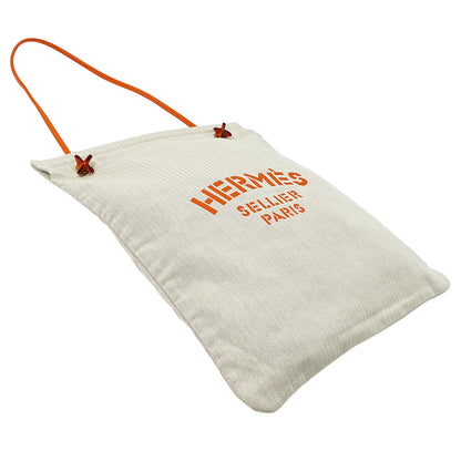 HERMES エルメス アリーヌ GM ショルダーバッグ ナチュラル オレンジ トワルシェブロン レディース 【中古】